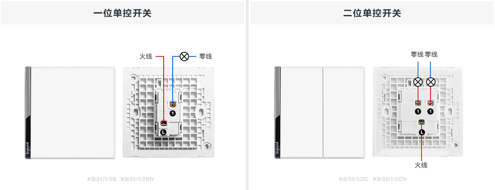 罗格朗逸远一位/二位插座接线图